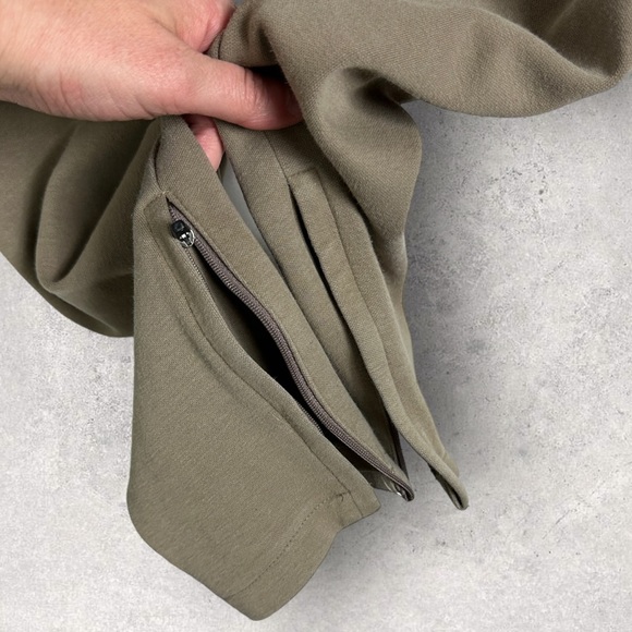 ASRV Aesthetic Revolution Pants Tan Size Medium Ribbed Ankle Zip Stretch Rib Men - Picture 9 of 16